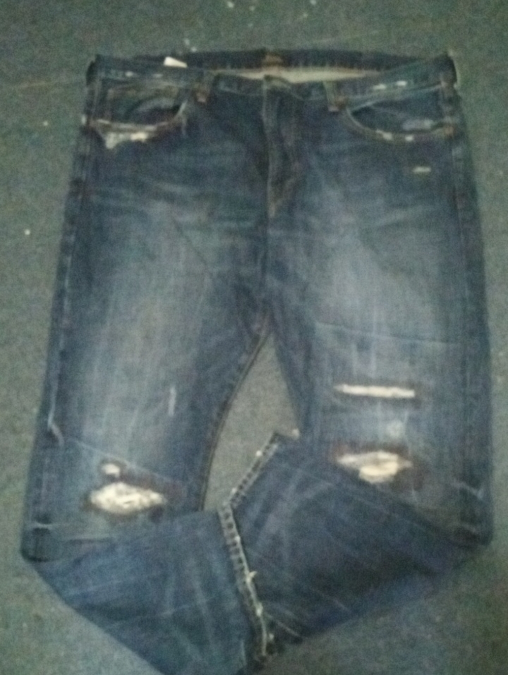Polo By Ralph Lauren 40x30 Dark Wash Distressed Jeans Nwot Prestine Con🔥🔥🔥🔥